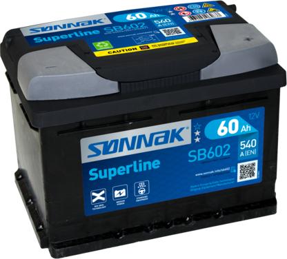 Sonnak SB602 - Стартерная аккумуляторная батарея, АКБ autospares.lv