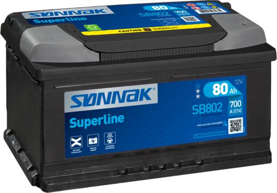 Sonnak SB802 - Стартерная аккумуляторная батарея, АКБ autospares.lv