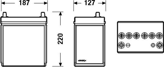 Sonnak SB356 - Стартерная аккумуляторная батарея, АКБ autospares.lv