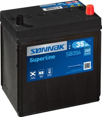 Sonnak SB356 - Стартерная аккумуляторная батарея, АКБ autospares.lv