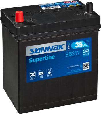 Sonnak SB357 - Стартерная аккумуляторная батарея, АКБ autospares.lv