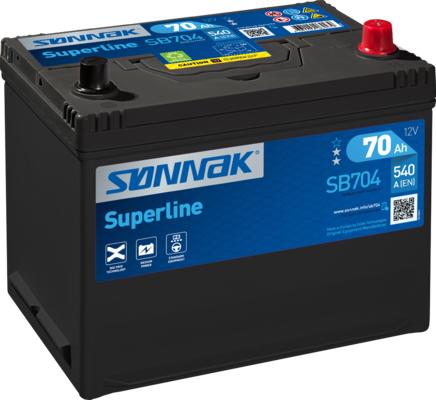 Sonnak SB704 - Стартерная аккумуляторная батарея, АКБ autospares.lv