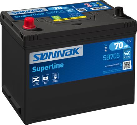 Sonnak SB705 - Стартерная аккумуляторная батарея, АКБ autospares.lv