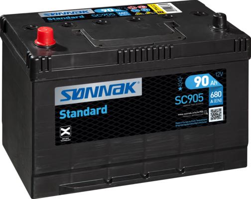 Sonnak SC905 - Стартерная аккумуляторная батарея, АКБ autospares.lv