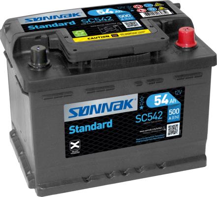 Sonnak SC542 - Стартерная аккумуляторная батарея, АКБ autospares.lv