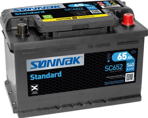 Sonnak SC652 - Стартерная аккумуляторная батарея, АКБ autospares.lv