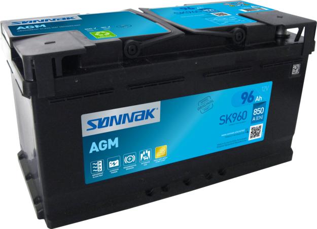Sonnak SK960 - Стартерная аккумуляторная батарея, АКБ autospares.lv