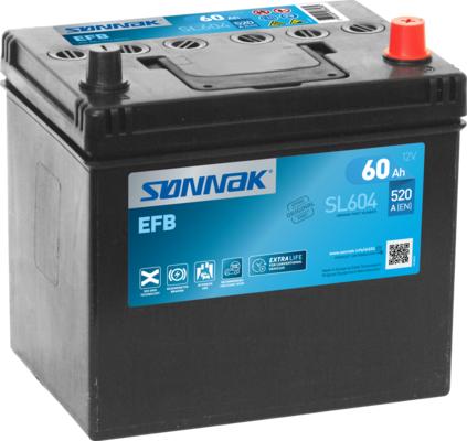 Sonnak SL604 - Стартерная аккумуляторная батарея, АКБ autospares.lv