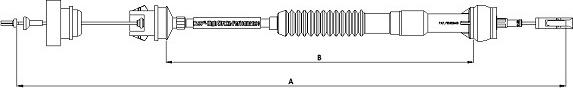 SONOVA CF00968 - Трос, управление сцеплением autospares.lv