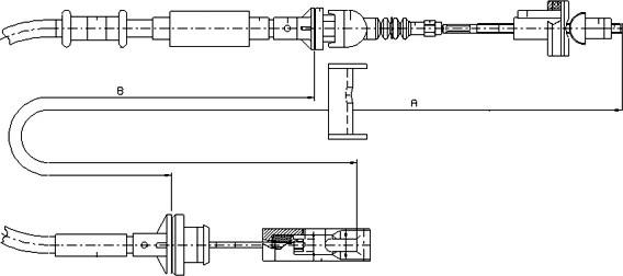 SONOVA CF01800 - Трос, управление сцеплением autospares.lv