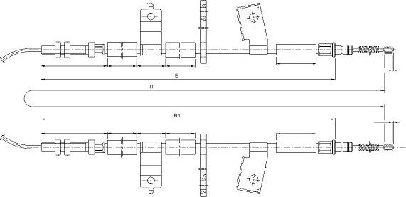 SONOVA CM01400 - Тросик, cтояночный тормоз autospares.lv