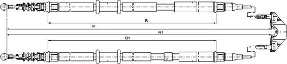 SONOVA CM12560 - Тросик, cтояночный тормоз autospares.lv