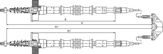 SONOVA CM12260 - Тросик, cтояночный тормоз autospares.lv