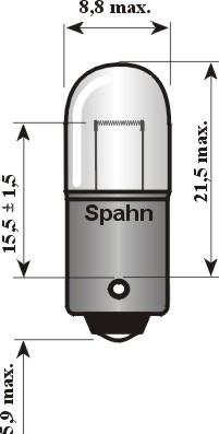 Spahn Glühlampen 4504 - Лампа накаливания, основная фара autospares.lv