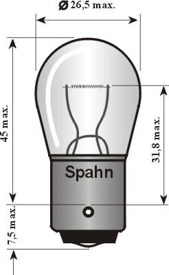 Spahn Glühlampen BL2010 - Лампа накаливания, фонарь указателя поворота autospares.lv