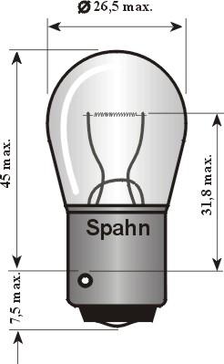 Spahn Glühlampen 2020 - Лампа накаливания, фонарь указателя поворота autospares.lv