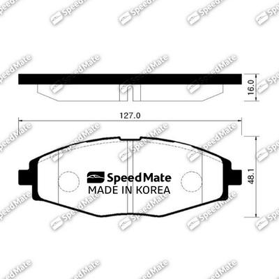 SpeedMate SM-BPG008 - Тормозные колодки, дисковые, комплект autospares.lv