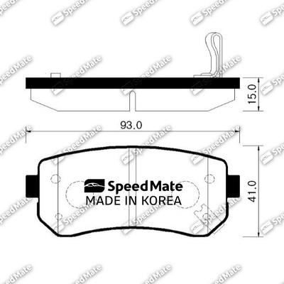 SpeedMate SM-BPH034 - Тормозные колодки, дисковые, комплект autospares.lv