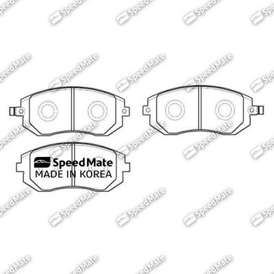 SpeedMate SM-BPJ410 - Тормозные колодки, дисковые, комплект autospares.lv