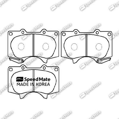 SpeedMate SM-BPJ014 - Тормозные колодки, дисковые, комплект autospares.lv