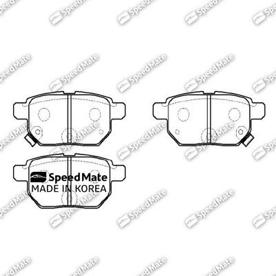 SpeedMate SM-BPJ012 - Тормозные колодки, дисковые, комплект autospares.lv