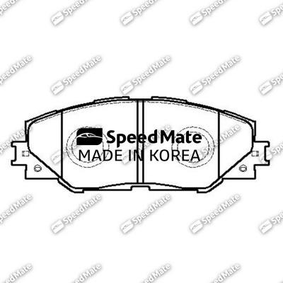 SpeedMate SM-BPJ206 - Тормозные колодки, дисковые, комплект autospares.lv
