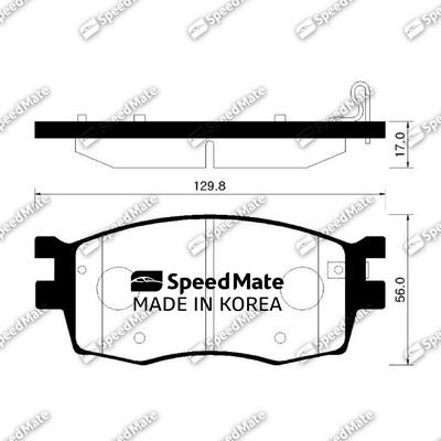 SpeedMate SM-BPK031 - Тормозные колодки, дисковые, комплект autospares.lv