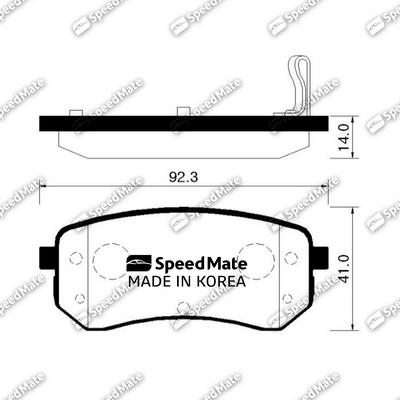 SpeedMate SM-BPK032 - Тормозные колодки, дисковые, комплект autospares.lv