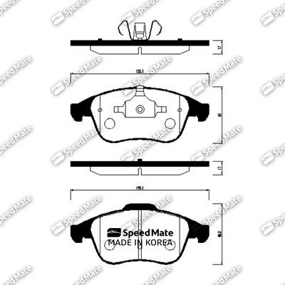 SpeedMate SM-BPS013 - Тормозные колодки, дисковые, комплект autospares.lv