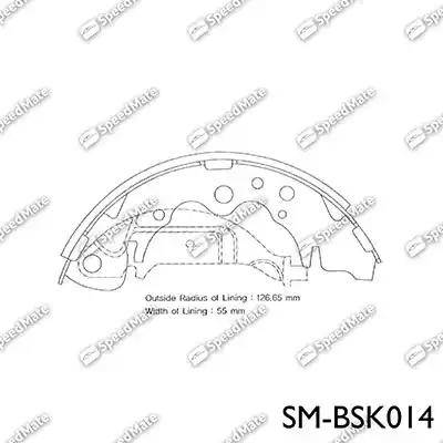 SpeedMate SM-BSK014 - Комплект тормозных колодок, барабанные autospares.lv