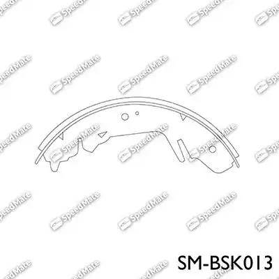 SpeedMate SM-BSK013 - Комплект тормозных колодок, барабанные autospares.lv