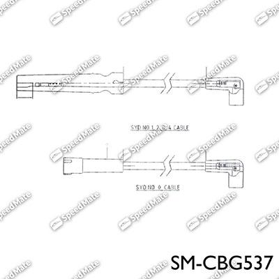 SpeedMate SM-CBG537 - Комплект проводов зажигания autospares.lv