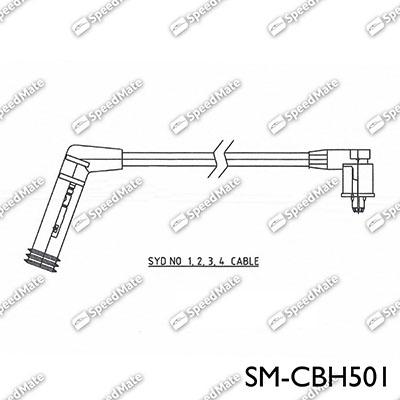 SpeedMate SM-CBH501 - Комплект проводов зажигания autospares.lv