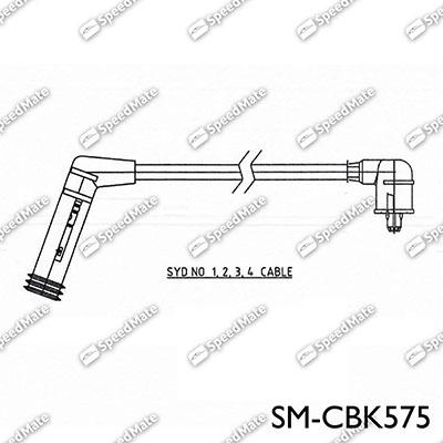 SpeedMate SM-CBK575 - Комплект проводов зажигания autospares.lv