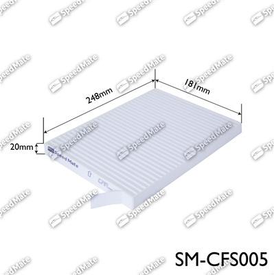 SpeedMate SM-CFS005 - Фильтр воздуха в салоне autospares.lv