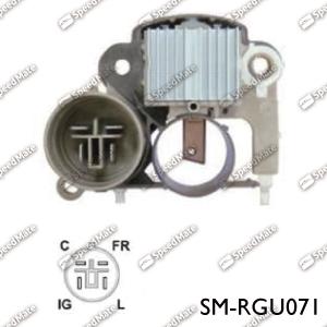 SpeedMate SM-RGU071 - Регулятор напряжения, генератор autospares.lv