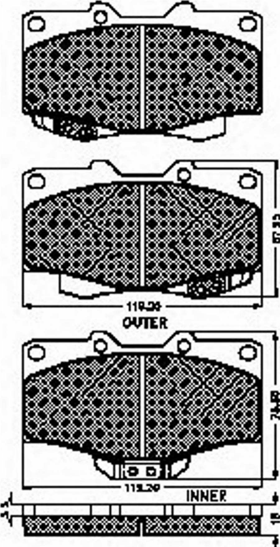 Spidan 30958 - Тормозные колодки, дисковые, комплект autospares.lv