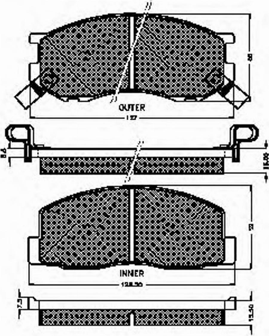 Spidan 31117 - Тормозные колодки, дисковые, комплект autospares.lv