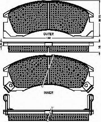 Spidan 31844 - Тормозные колодки, дисковые, комплект autospares.lv