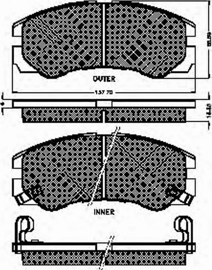 Spidan 31868 - Тормозные колодки, дисковые, комплект autospares.lv