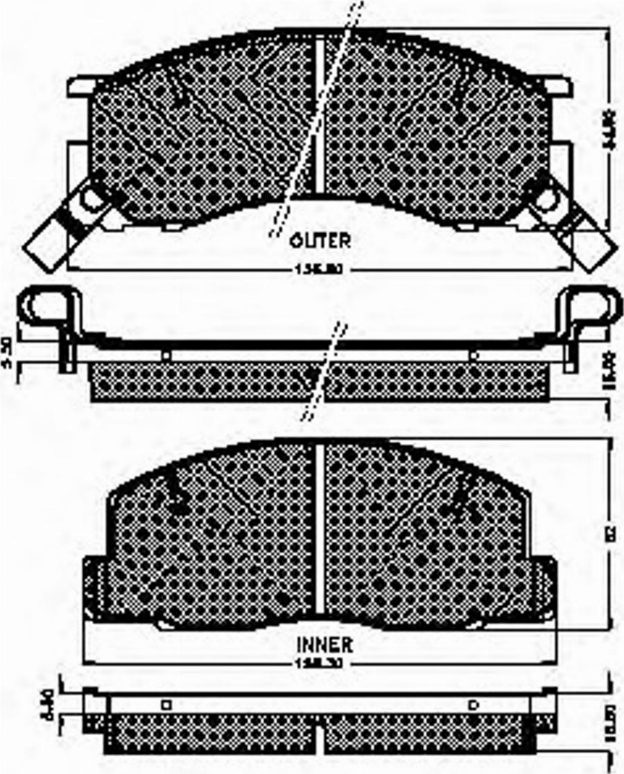 Spidan 31807 - Тормозные колодки, дисковые, комплект autospares.lv