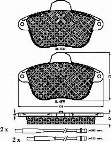 Spidan 31826 - Тормозные колодки, дисковые, комплект autospares.lv