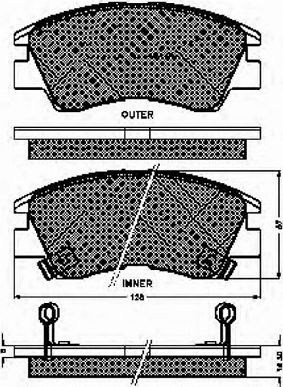 Spidan 31299 - Тормозные колодки, дисковые, комплект autospares.lv