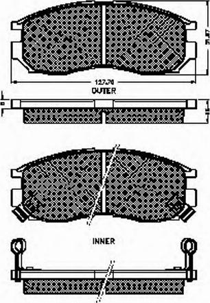 Spidan 31711 - Тормозные колодки, дисковые, комплект autospares.lv