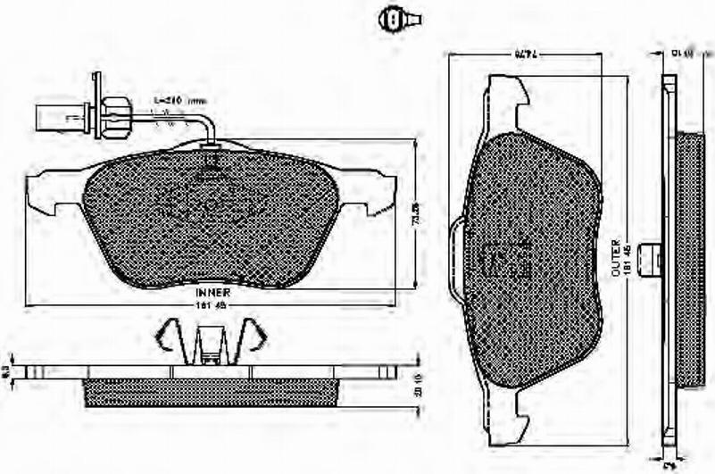 Spidan 32476 - Тормозные колодки, дисковые, комплект autospares.lv