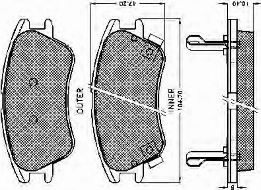 Spidan 32472 - Тормозные колодки, дисковые, комплект autospares.lv