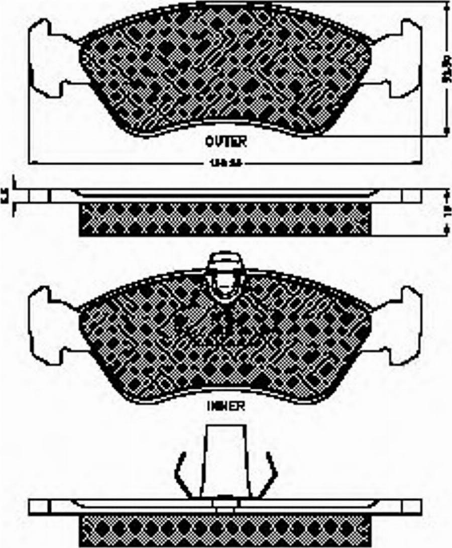 Spidan 32553 - Тормозные колодки, дисковые, комплект autospares.lv