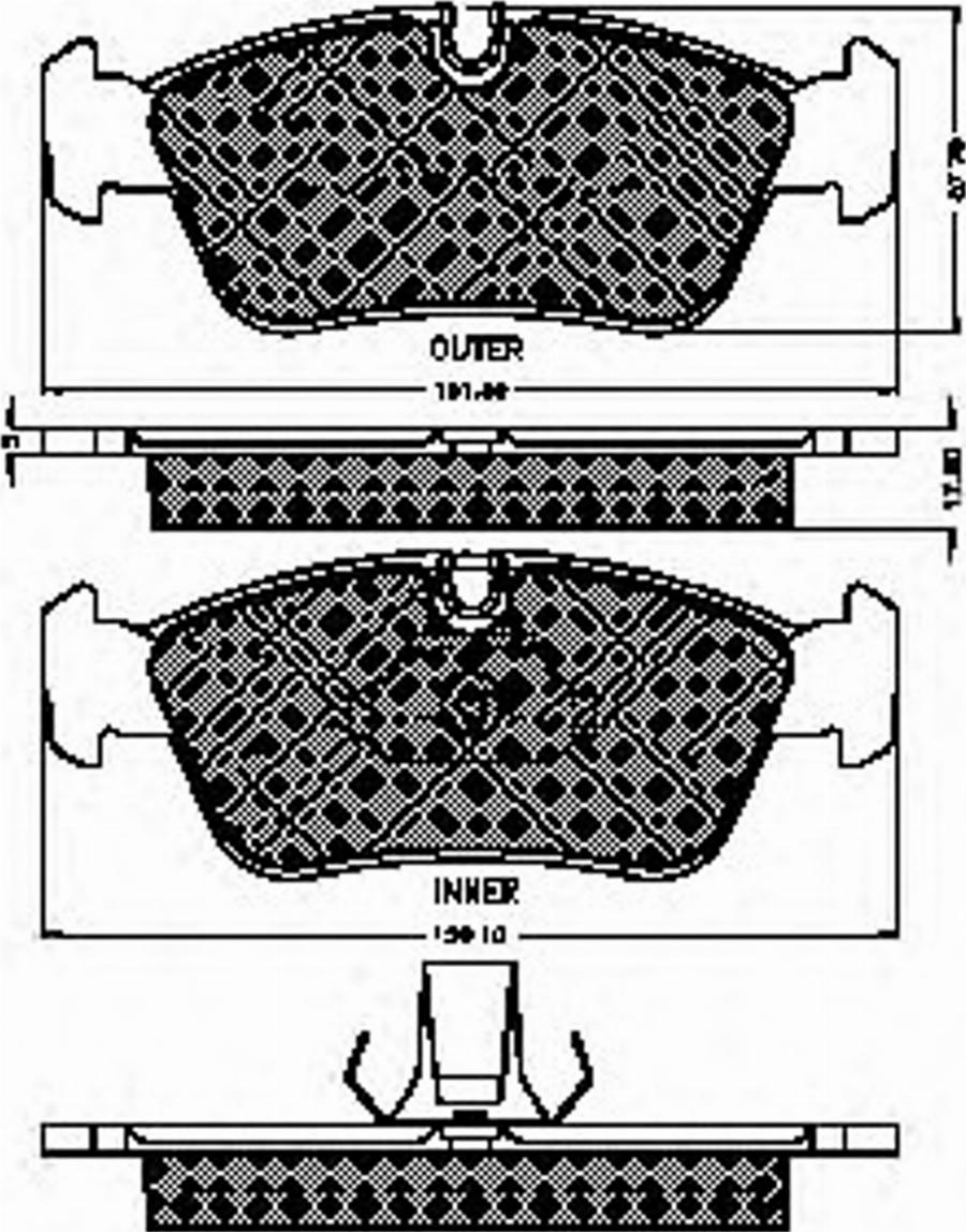 Spidan 32533 - Тормозные колодки, дисковые, комплект autospares.lv