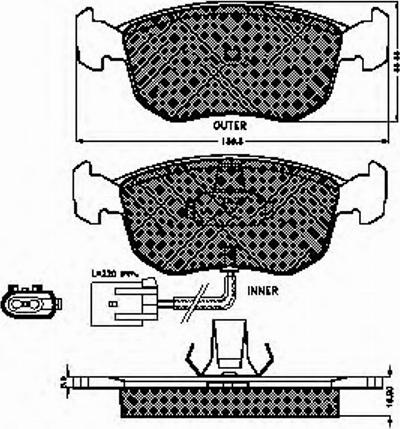 Spidan 32532 - Тормозные колодки, дисковые, комплект autospares.lv