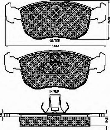 Spidan 32002 - Тормозные колодки, дисковые, комплект autospares.lv